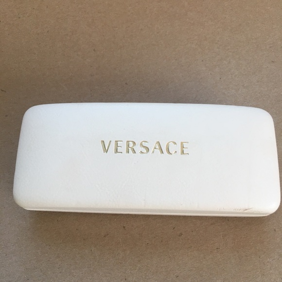 Versace eyeglasses hard case white with gold - Picture 3 of 8